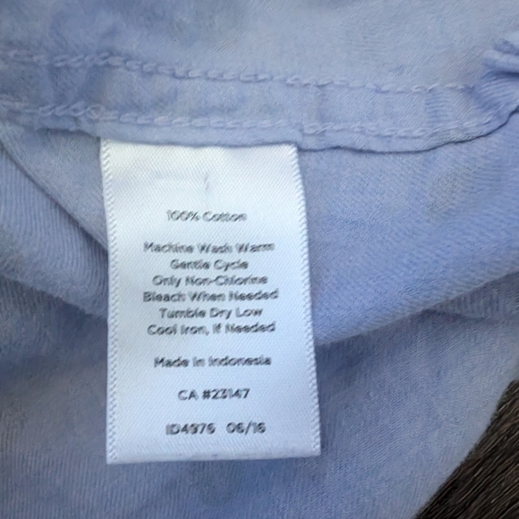 Talbots Blue Polka Dot Button-Up Shirt - Picture 10 of 10